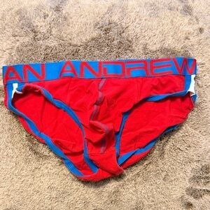 Andrew Christian Red and Blue Men's Briefs